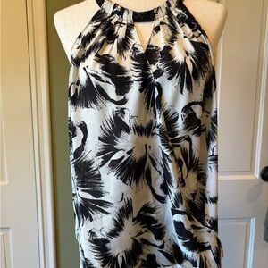 Alfani Black and White Halter Top